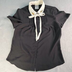 Harry Potter Golden Snitch Blouse Medium Box Lunch Exclusive Tie Neck Collar